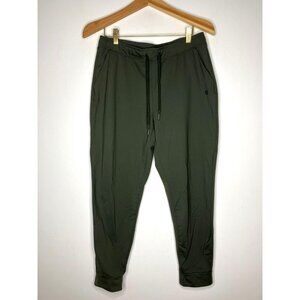 Gym + Coffee Atleisure Nylon Pants Women's Medium Green